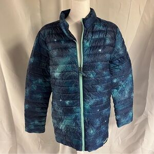 Lands End Youth XXL 18-20 Galaxy Print Puffer Jacket‎